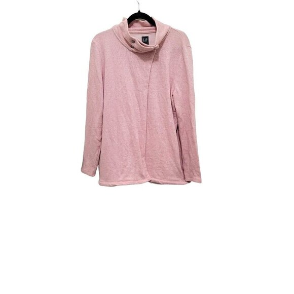 Gap Maternity Nursing Womens Cozy Pink Snap-Button Sweater Jacket Size L - Picture 1 of 10